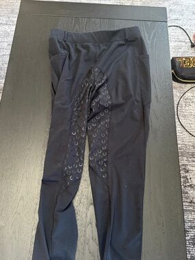 FitsT4Sports Black Full Seat Breeches Size Large Color